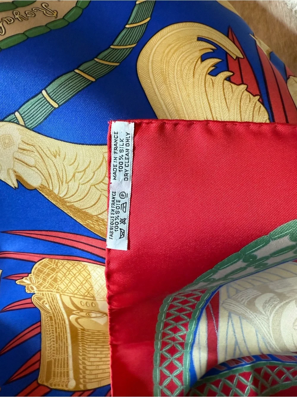 Vintage 90’s Hermes Silk Scarf IN ORIGINAL BOX tag
